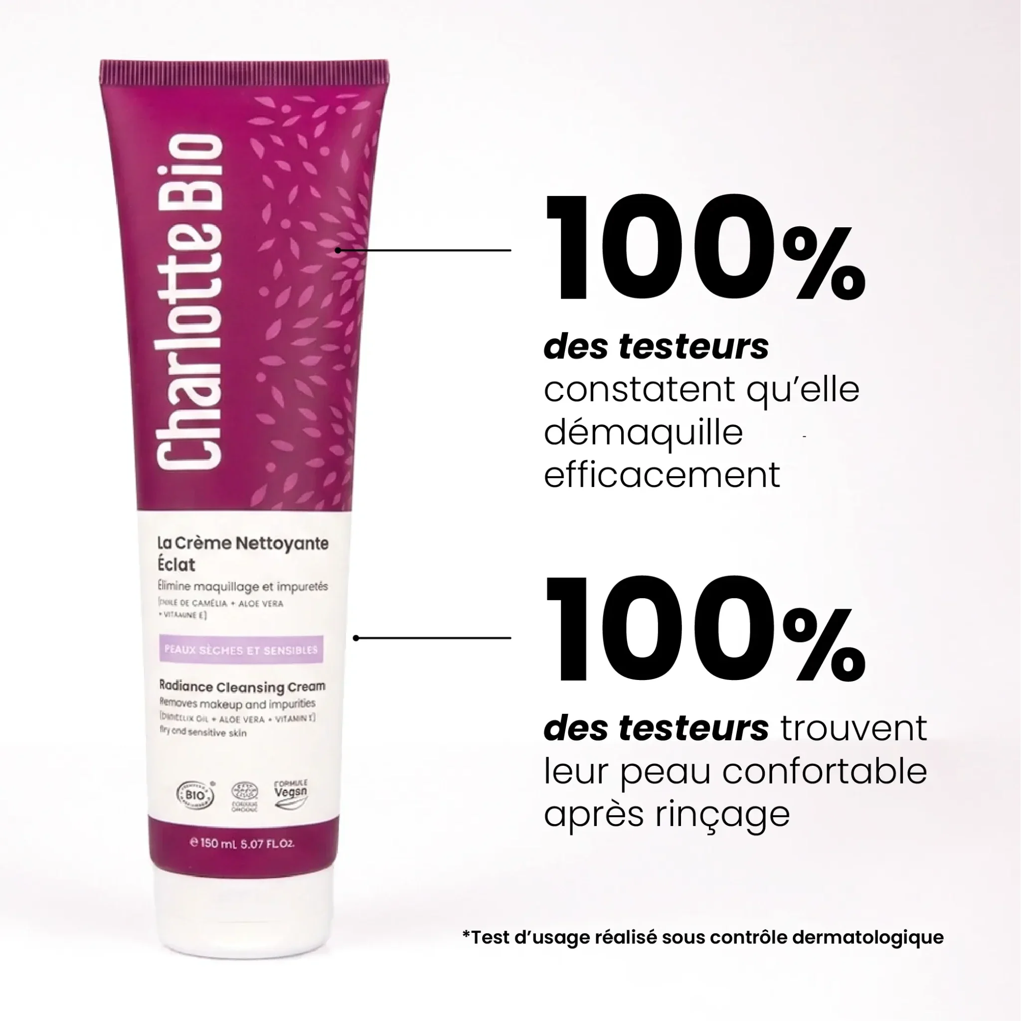 Crème nettoyante visage éclat bio - Image 3