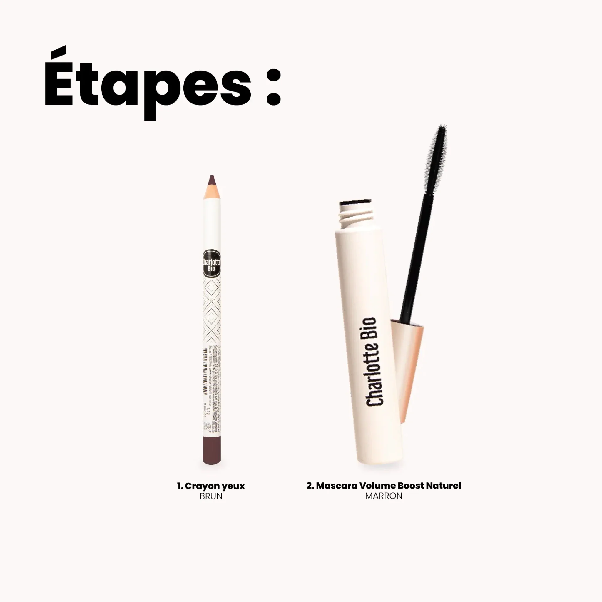 Duo crayon yeux et mascara marron - Image 3